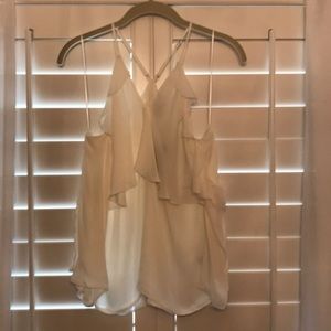 Paige Halter Off Shoulder Silk Blouse